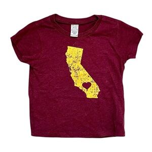 USC cardinal t-shirt with gold California with heart over LA. Size 18 months.